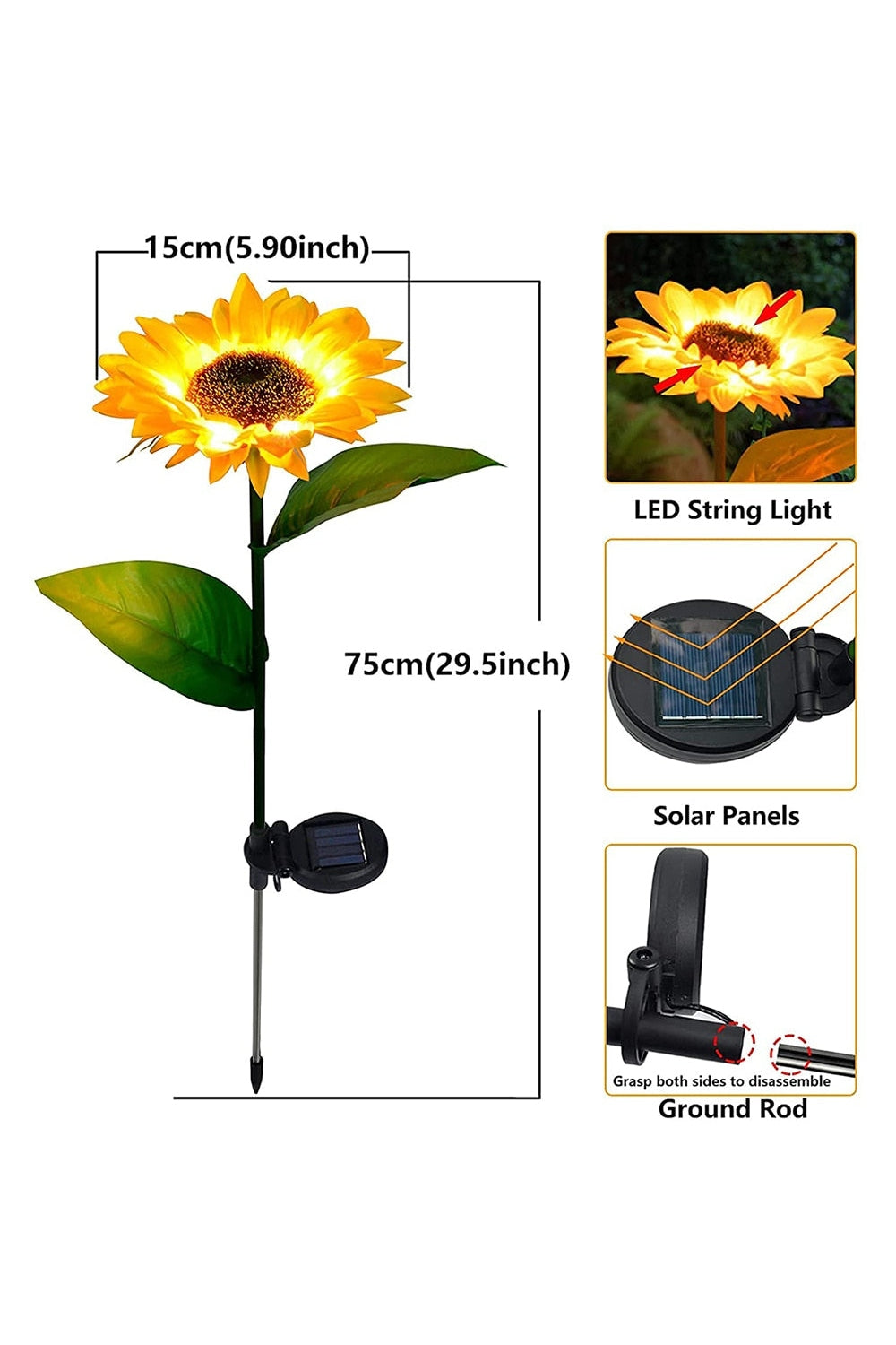 Pfad Solar Blumen Gartenlichter