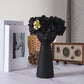 Nordic Mädchen Kopf Blume Harz Vase Statue Blume Blumen Vasen für Büro Desktop Trockene Blumen Ornamente Dekor Container