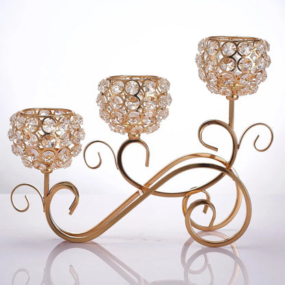 Kristall Kerzenhalter 3 Arme Kerzenständer Jubiläum Candelabra Kerzenständer Hochzeitsfeier Tisch Dekoration Candelabra