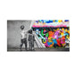 Nordic Minimalist Wall Art Bank Graffiti Funny Two Kids HD Canvas Poster Print Home Bedroom Living Room Decoration Gifts