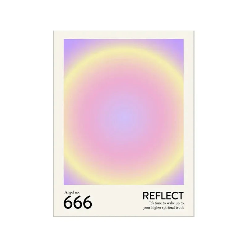 Moderne minimalistische Ästhetik, Wandkunst, Engel, digitaler Ton, Farbverlauf, Halo, Energie, Geheimnis, HD-Öl auf Leinwand, Poster, Heimdekoration, Geschenk
