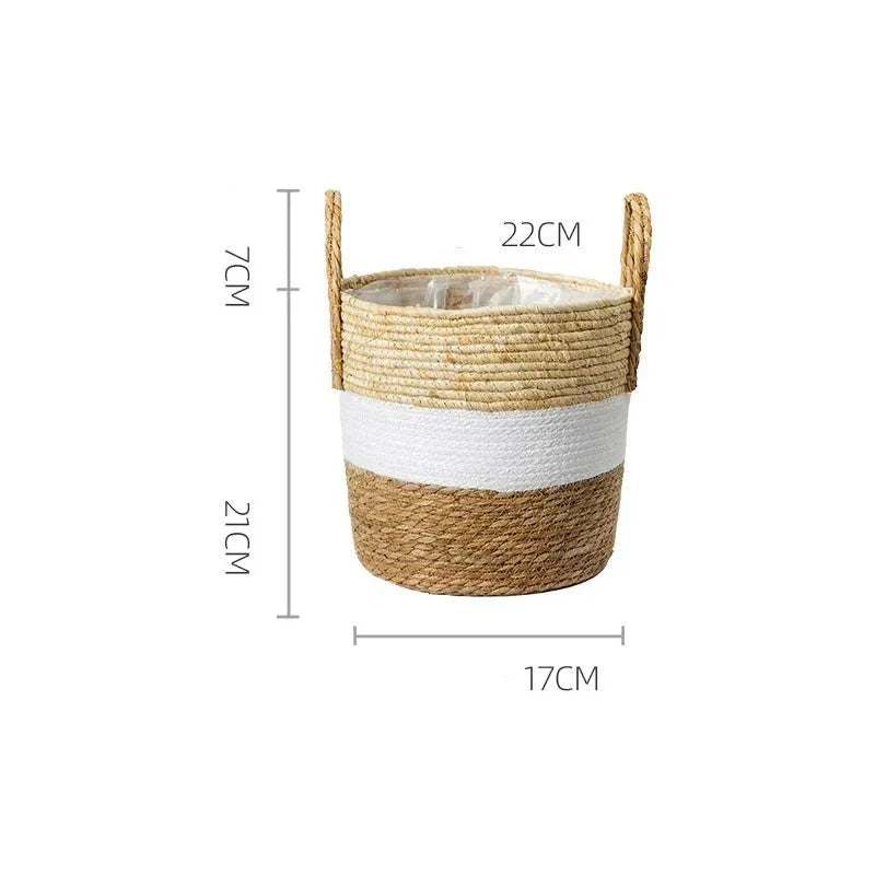Japandi Serenity: Multifunktionale Rattan-Pflanztöpfe für zenhafte Wohnkultur