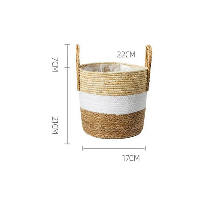 Japandi Serenity: Multifunktionale Rattan-Pflanztöpfe für zenhafte Wohnkultur