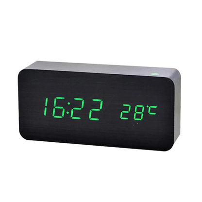 Frendorf | EcoTime Digitaler Wecker aus Holz | LED-Anzeige | Modernes Design | Lautlos | Umweltfreundlich
