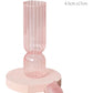 Pink Glass Taper Kerzenhalter