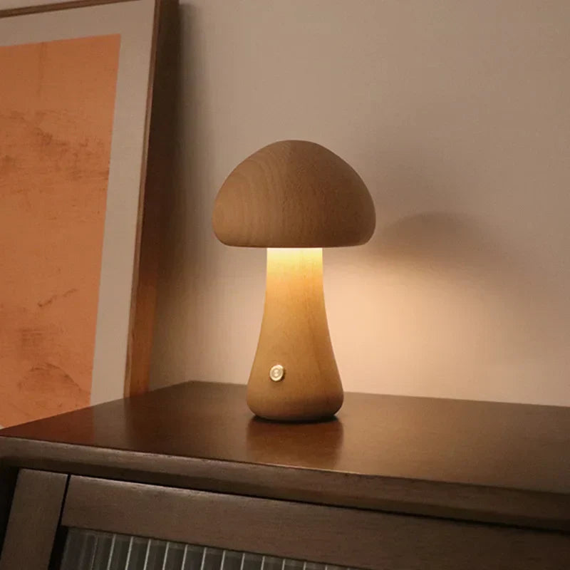 in Pilzform - Charmante Tischlampe mit sanftem Licht für das Kinderzimmer & Schlafzimmer