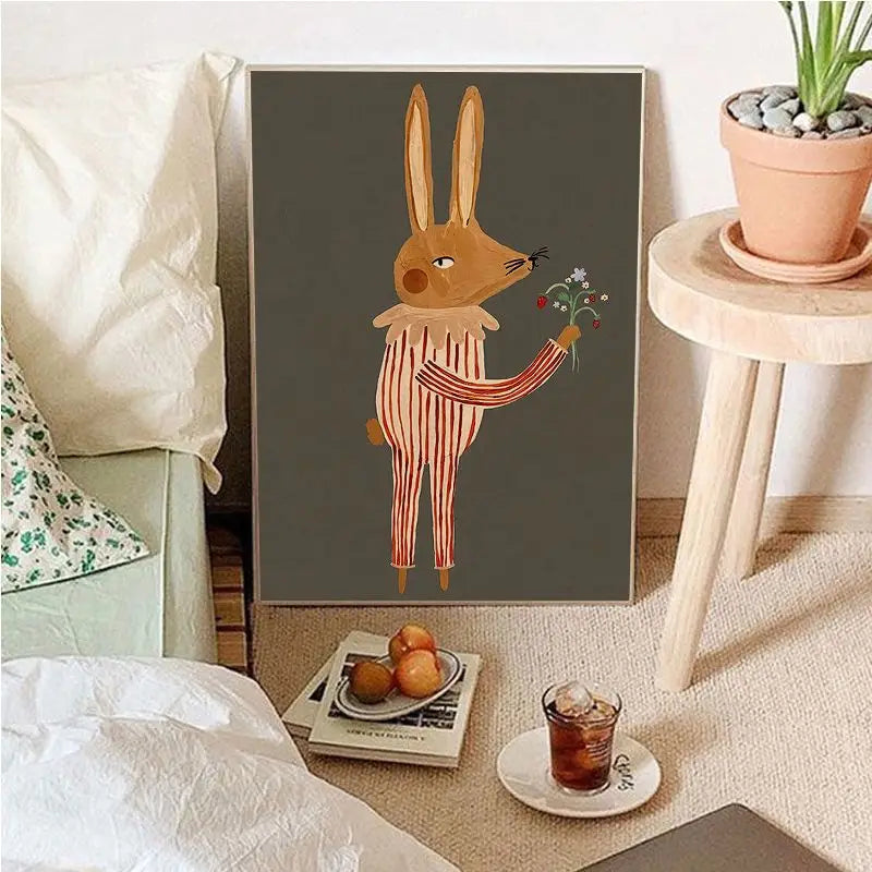 Vintage Cartoon Leinwandkunst