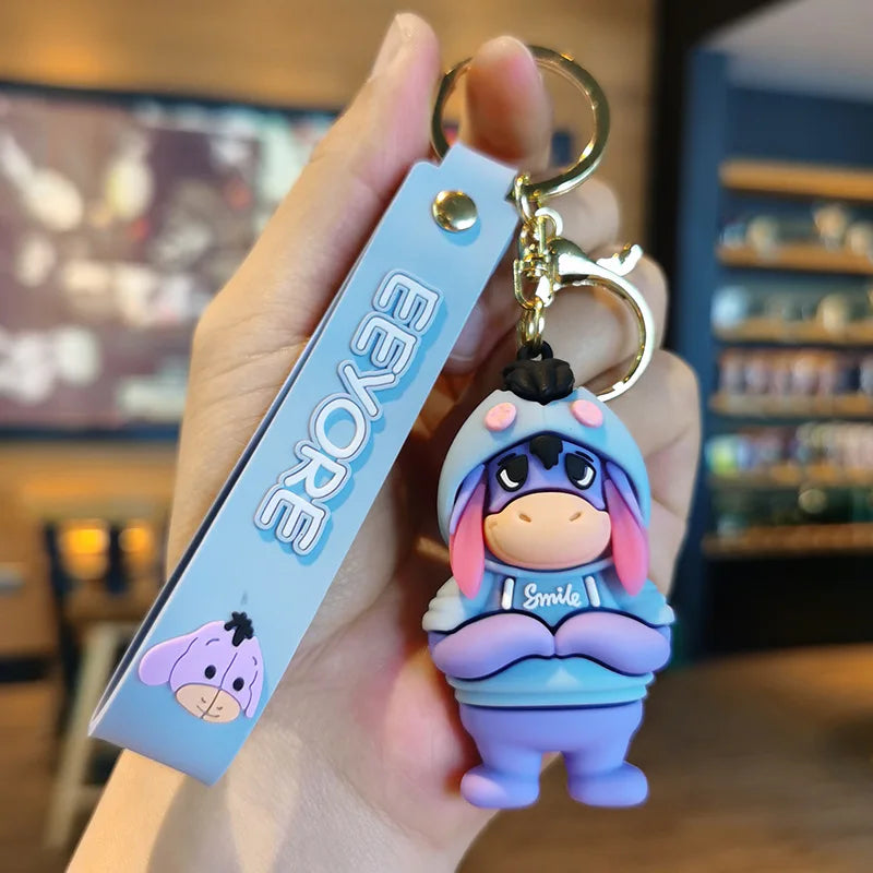 Anime Disney Schlüsselanhänger - Süßer Mickey Mouse, Minnie, Lilo und Stitch Cartoon Schlüsselring, Ornament und Autoanhänger, Perfekte Geschenke für Kinder