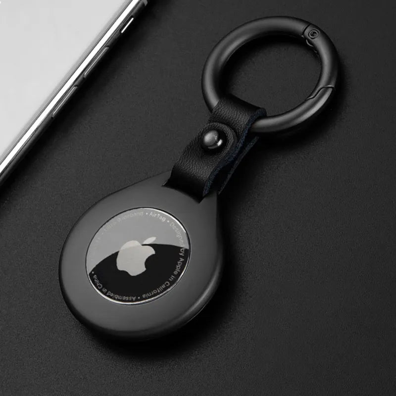Frendorf | Hochwertige Leder Metall Anhänger Schutzhülle Für Apple Airtags