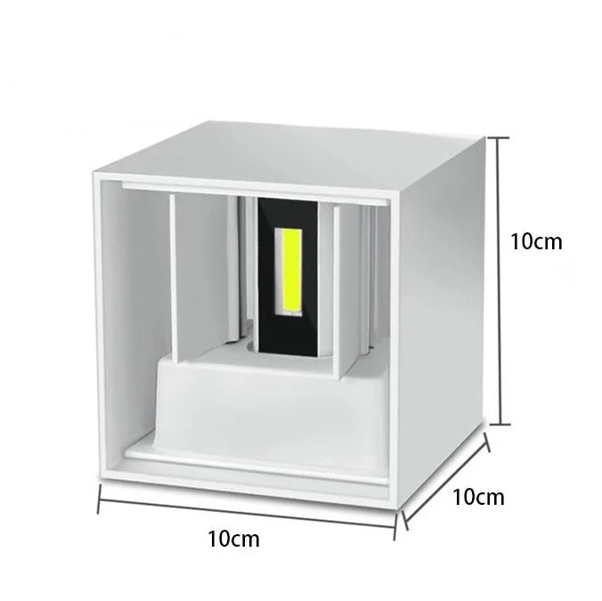 Frendorf | 12W LED Wandleuchte - IP65 wasserdichte moderne nordische Stil Wandleuchte für Außenbereich, Wohnzimmer, Veranda, Balkon und Garten – AC85-265V