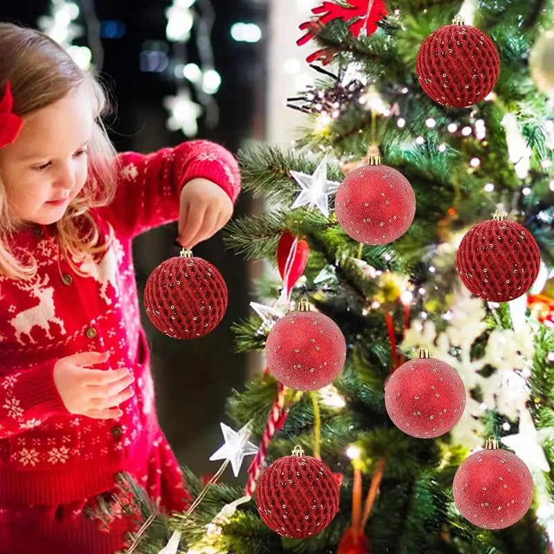 Frendorf | 12 Stück Bruchfeste Glänzende Kugel Weihnachtsbaum Dekor