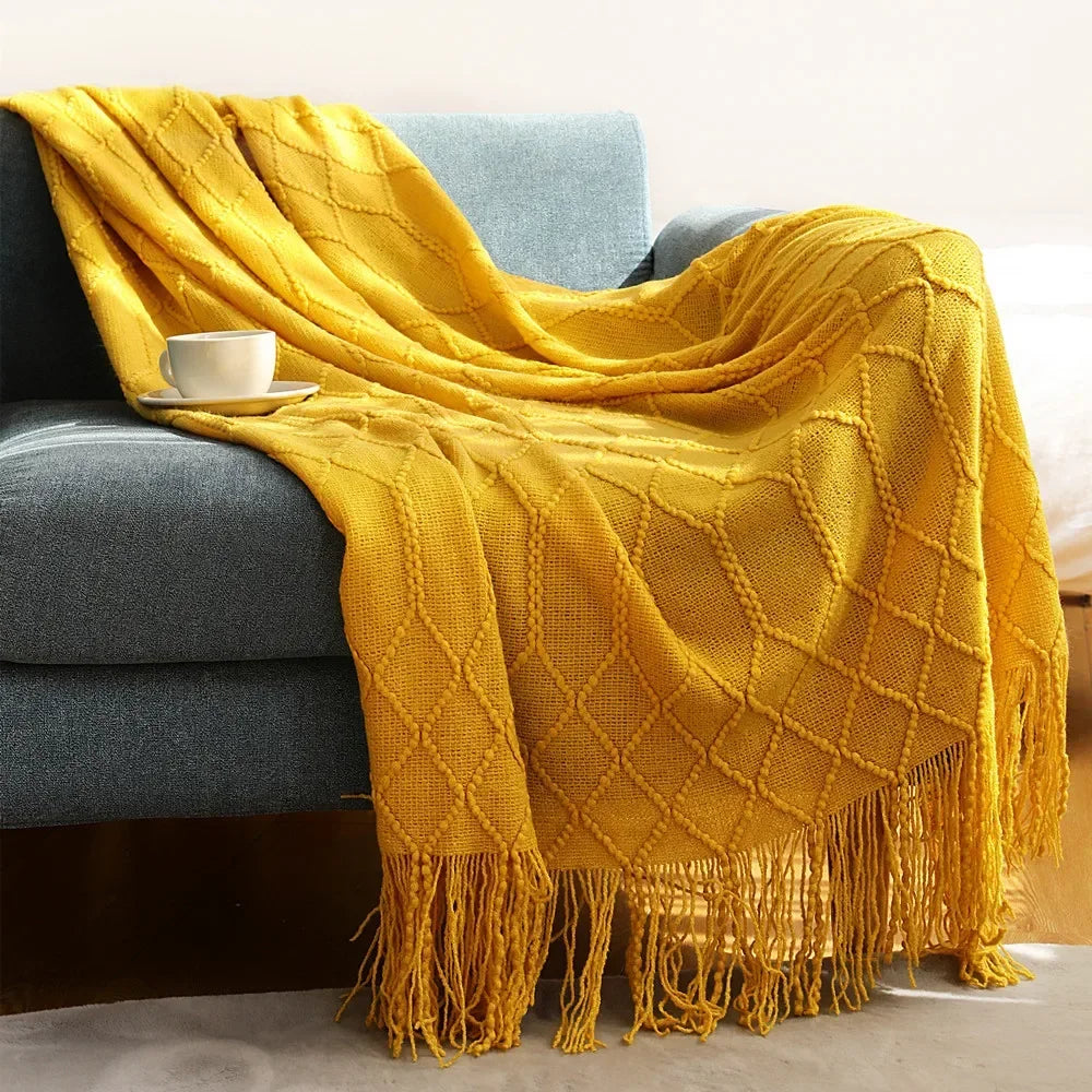 Nordic Style Dick Gestrickte Decke