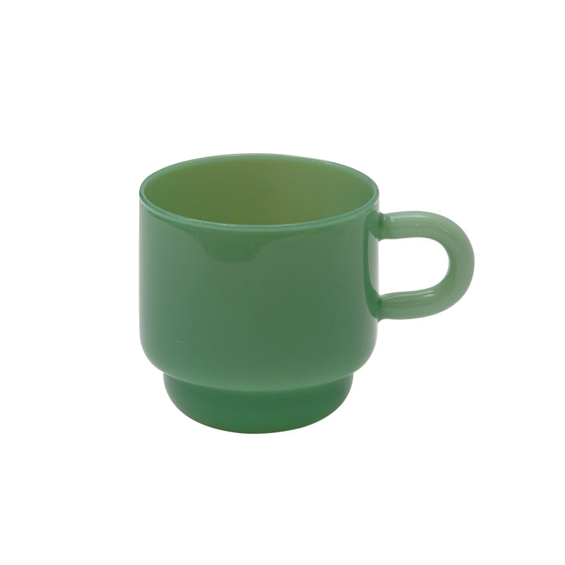 2-colored glass mug