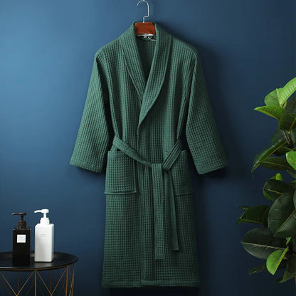 Frendorf | CozyCotton Premium Bademantel aus Baumwolle | Weich & Atmungsaktiv | Perfekt für Herren & Damen | Mit Taschen
