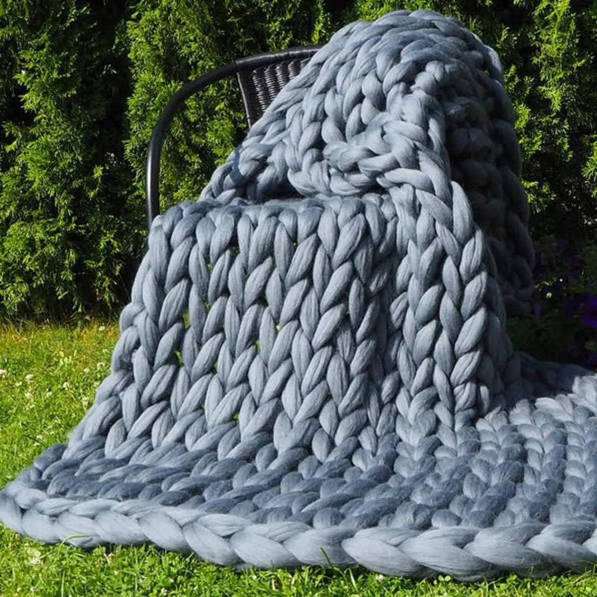 Frendorf | Grobstrickdecke – Kuschelige Wolldecke für Jeden Raum – Weich & Warm – Perfekt für Sofa und Bett