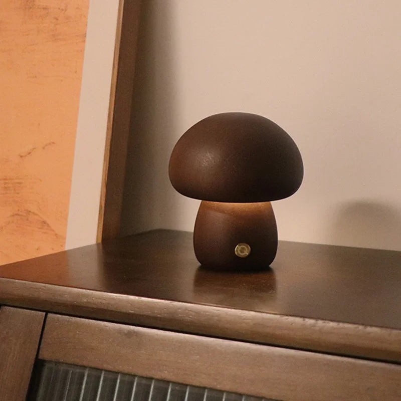 Frendorf | MystiGlow Holzschwamm Tischlampe