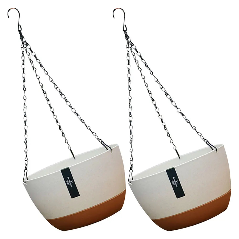 Frendorf | Bloomexa Hängeblumentöpfe | 2er Set | Wetterfest & Modern | Für Balkon, Zaun & Innenbereich