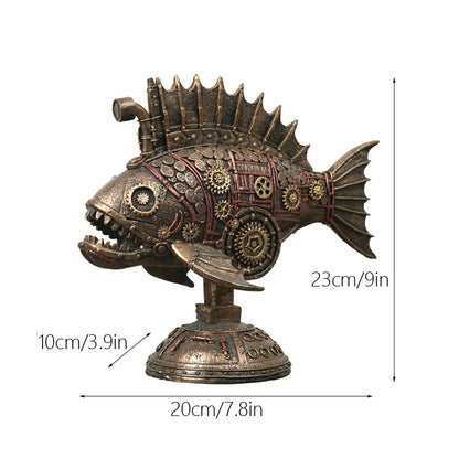 Frendorf | Steampunk Mechanische Blackfish Figurine