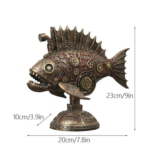 Frendorf | Steampunk Mechanische Blackfish Figurine