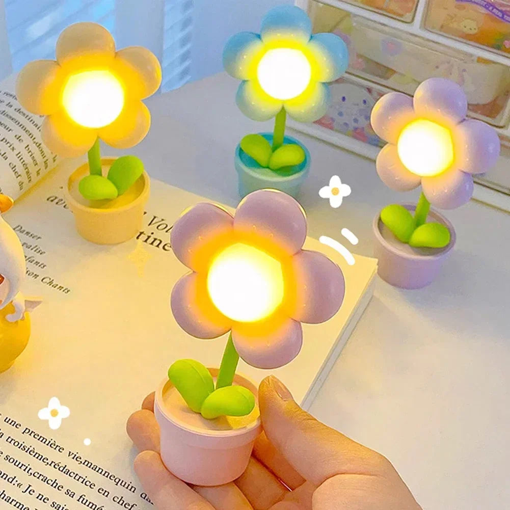 Mini LED Blumen Nachttischlampe