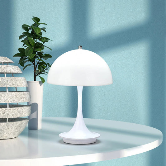 Pilz-Tischlampe, PC, leuchtender Lampenschirm, wiederaufladbare Schreibtischlampe, Schlafzimmer, Nachttisch, dekoratives Nachtlicht
