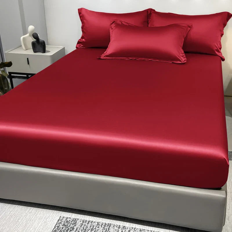 Frendorf | SatinDreams Luxus Spannbettlaken | Seidiges Satin-Bettlaken | Atmungsaktiv & Kühlend | Knitterfrei | Pflegeleicht