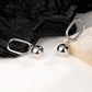 Frendorf | Original 925 Sterling Silver Große Perlen Ball Hoops Ohrringe Für Frauen 2023 Koreanische Hochzeitsfeier Schmuck Geschenk Für Frauen Pendientes