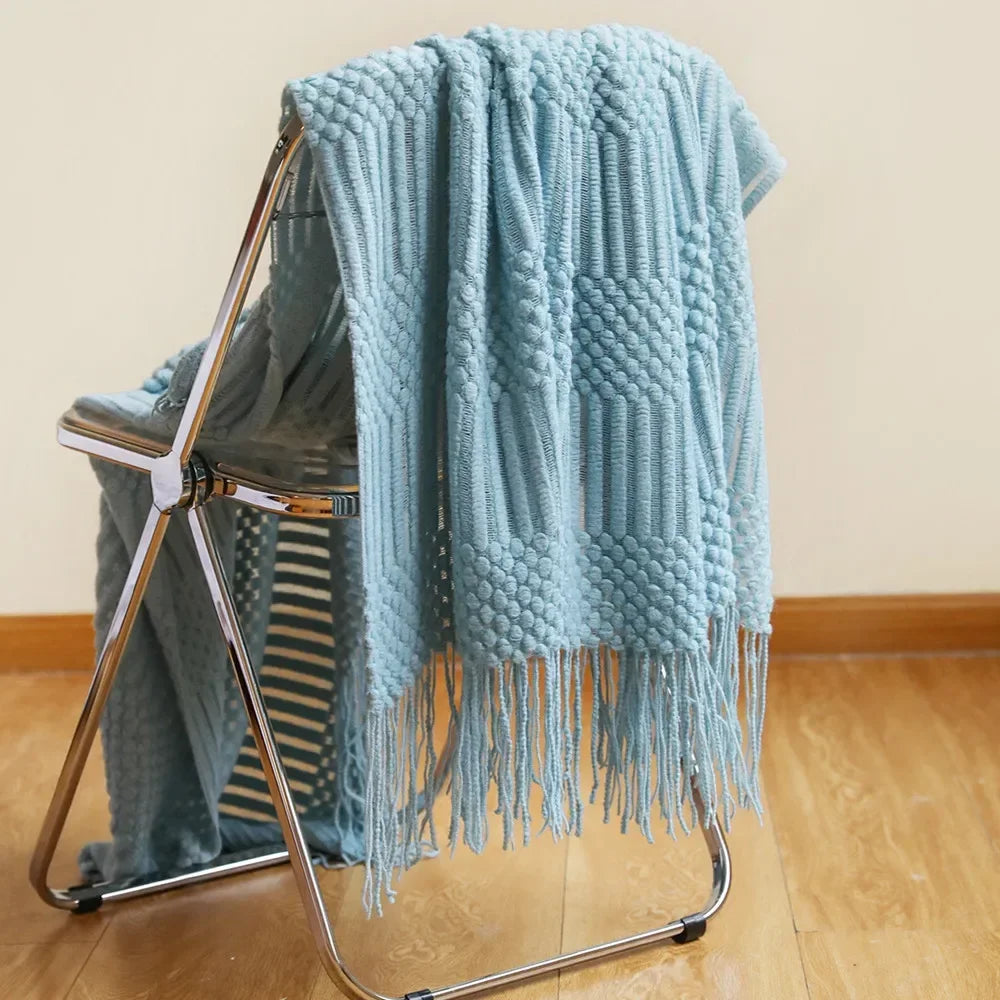 Nordic Style Dick Gestrickte Decke