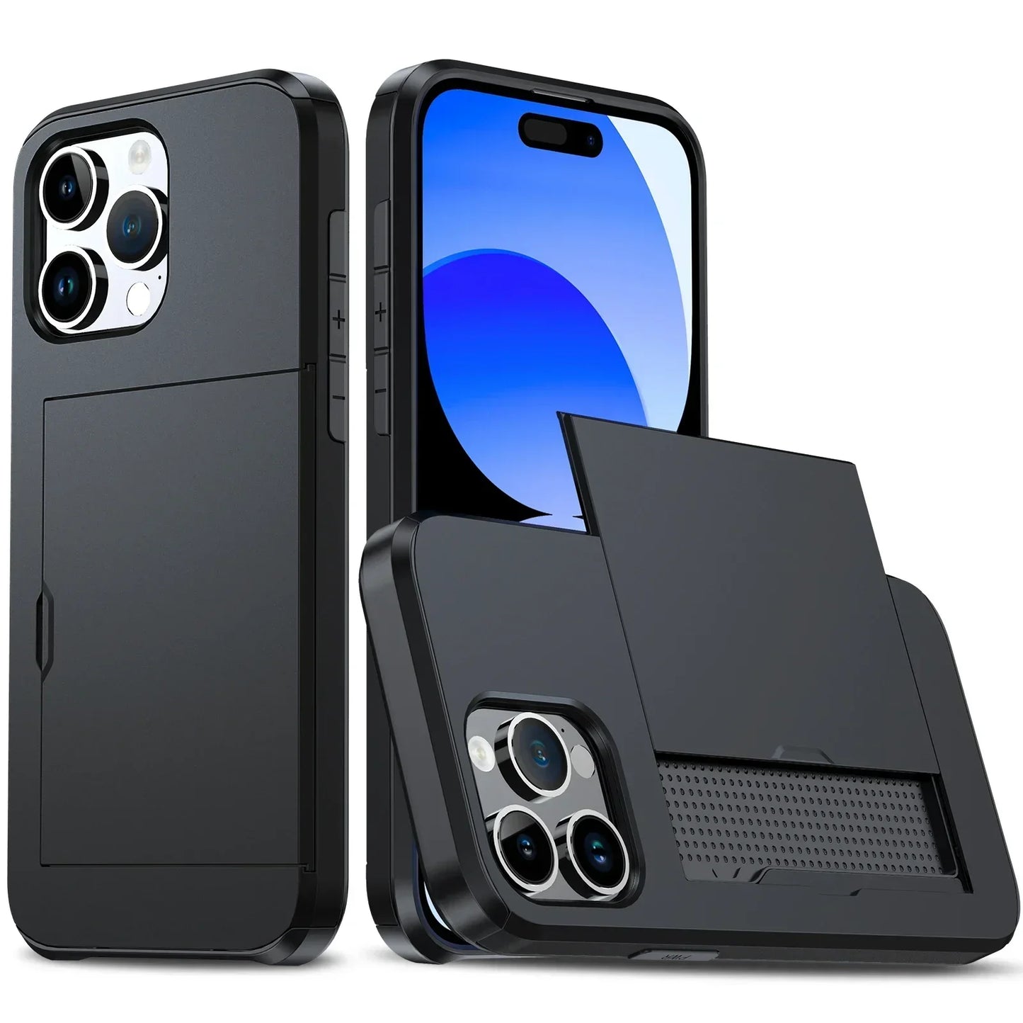 Frendorf | LuxShield iPhone-Hülle mit Kartenhalter | Schlankes Design | Kartenaufbewahrung | Schutz & Stil