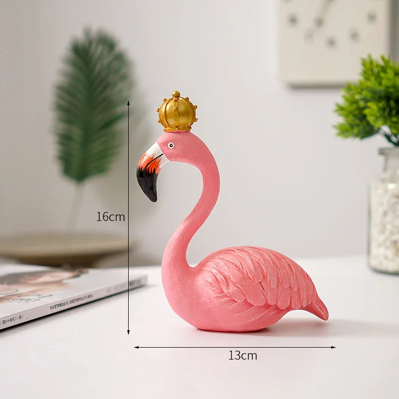 Nordic Flamingo Figurine Figure Statue Sculpture Living Room Office Wedding Party Ornaments Home Decor Decoration Accessories