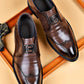 Frendorf | Herren Leder Schuhe Stilvolle Herren Schuhe Spitz Oxford Hochzeit Leder Herren Dress Schuhe Gentleman Büro Mann Schuh