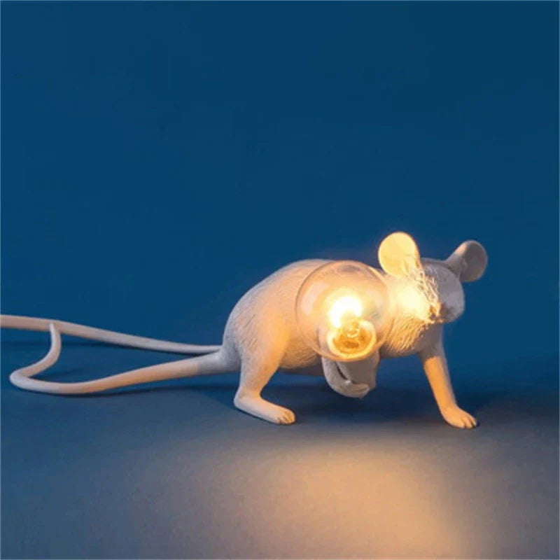 Moderne LED Tier Tischlampen: Harz Ratte, Katze und Eichhörnchen Nachtlichter