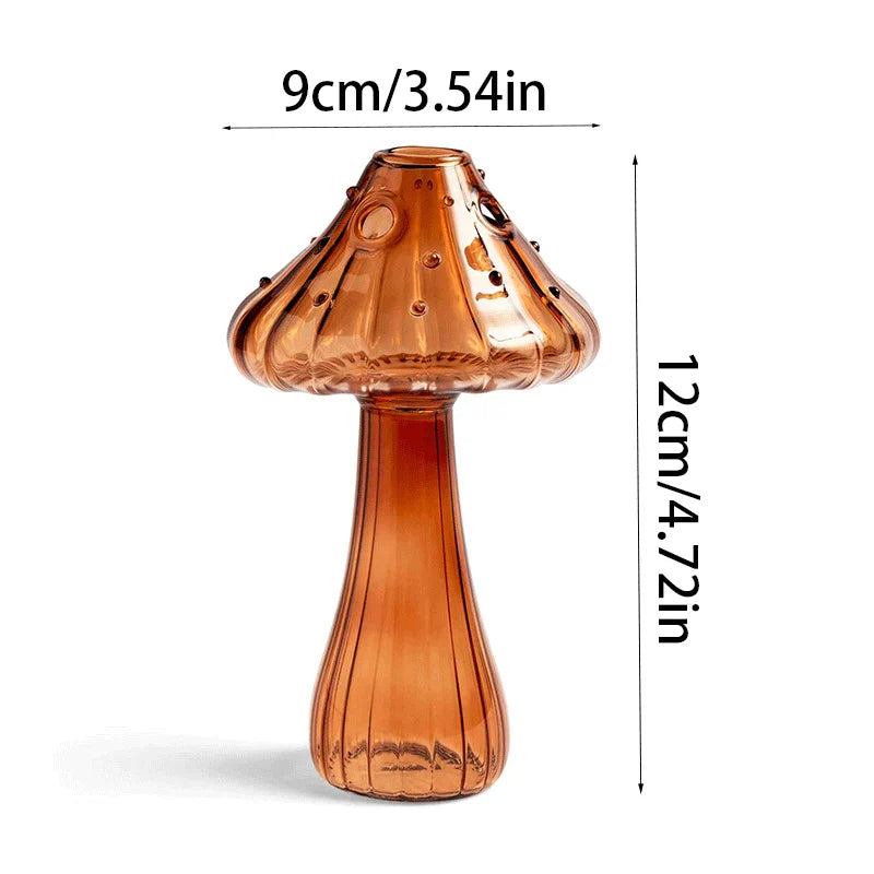 1 Stück Pilz Glasvase Transparent Hydrokultur Blumen Aromatherapie Flasche DIY Kreative Tischhandwerke Nordic Home Dekoration