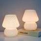 Ätherisch Glow - Kleine Glaspilz-Tischlampe