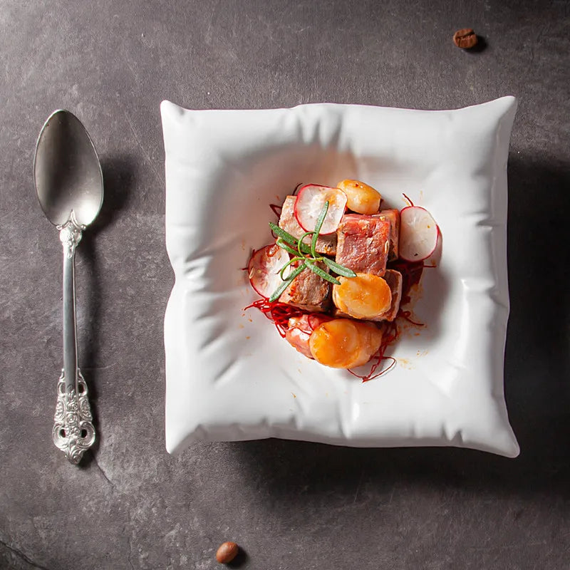 Frendorf | HavenBowl Kreative Keramik-Schale | Imitation Pillow Design | Elegantes Tischgeschirr