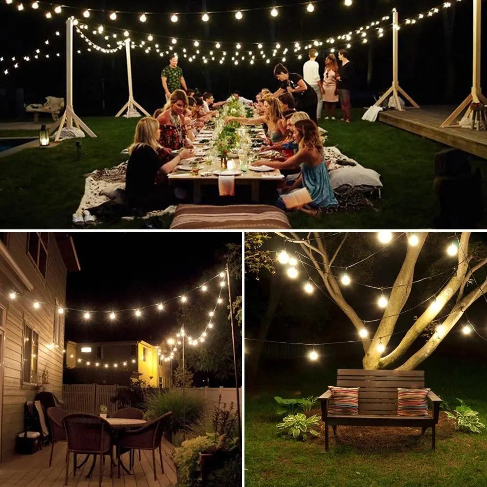 Frendorf | TwinkleGlow™ Solar LED Lichterkette | Außenbeleuchtung für Garten & Terrasse | Wasserdichte Funkellichter für jede Saison