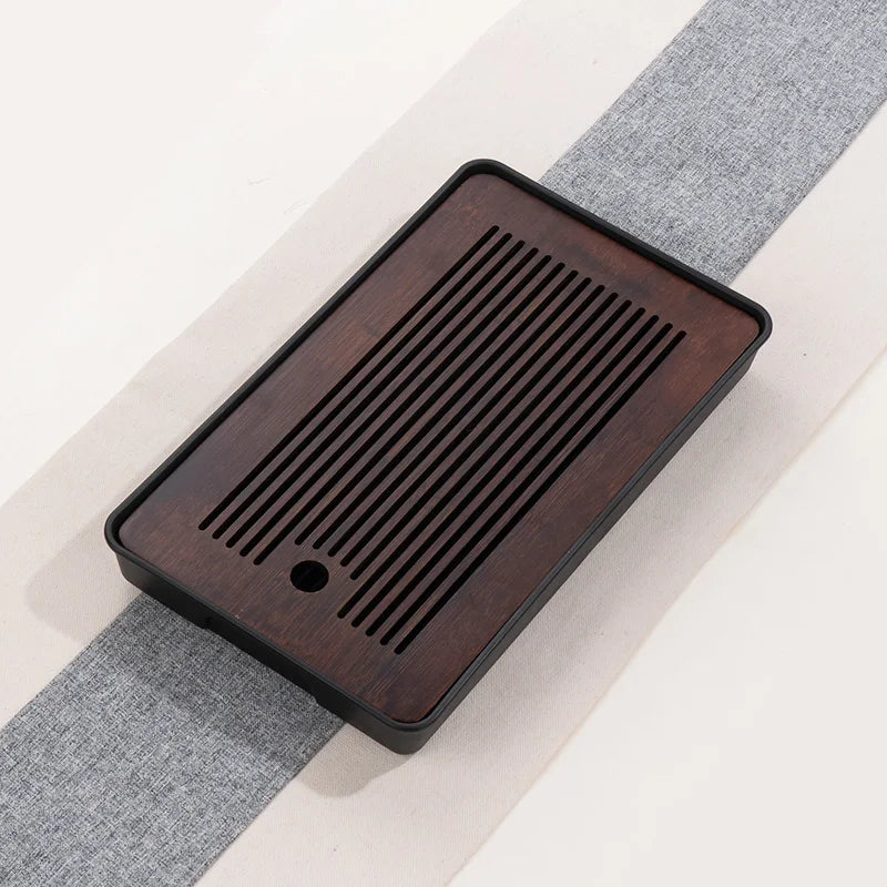 GIANXI Bamboo Tea Tray Home Living Room Kungfu Tea Set Small Tea Tray Draining Dry Soaking Table Storage Wet And Dry Use
