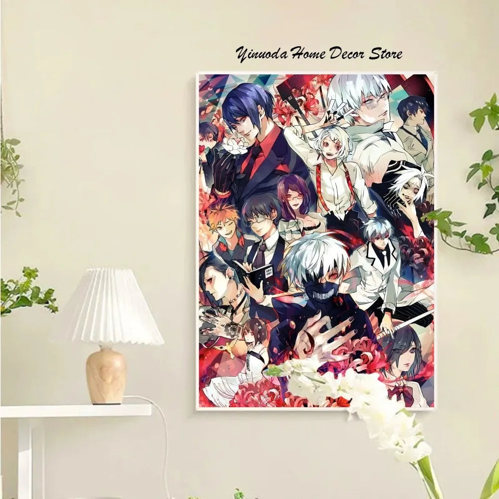 Tokyo Ghoul Anime Poster Wandkunst Wohnkultur Raumdekoration Digitale Malerei Wohnzimmer Restaurant Küchenkunst