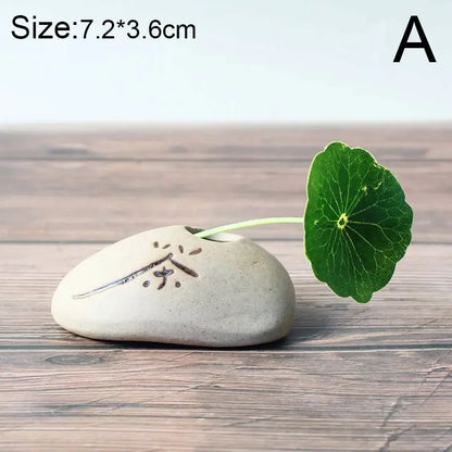 Frendorf | Vaseona Kreative Vase aus Steinzeug | Dekorative Blumen-Vase | Hydroponischer Pflanzentopf | Zen-Stil für Zuhause & Büro
