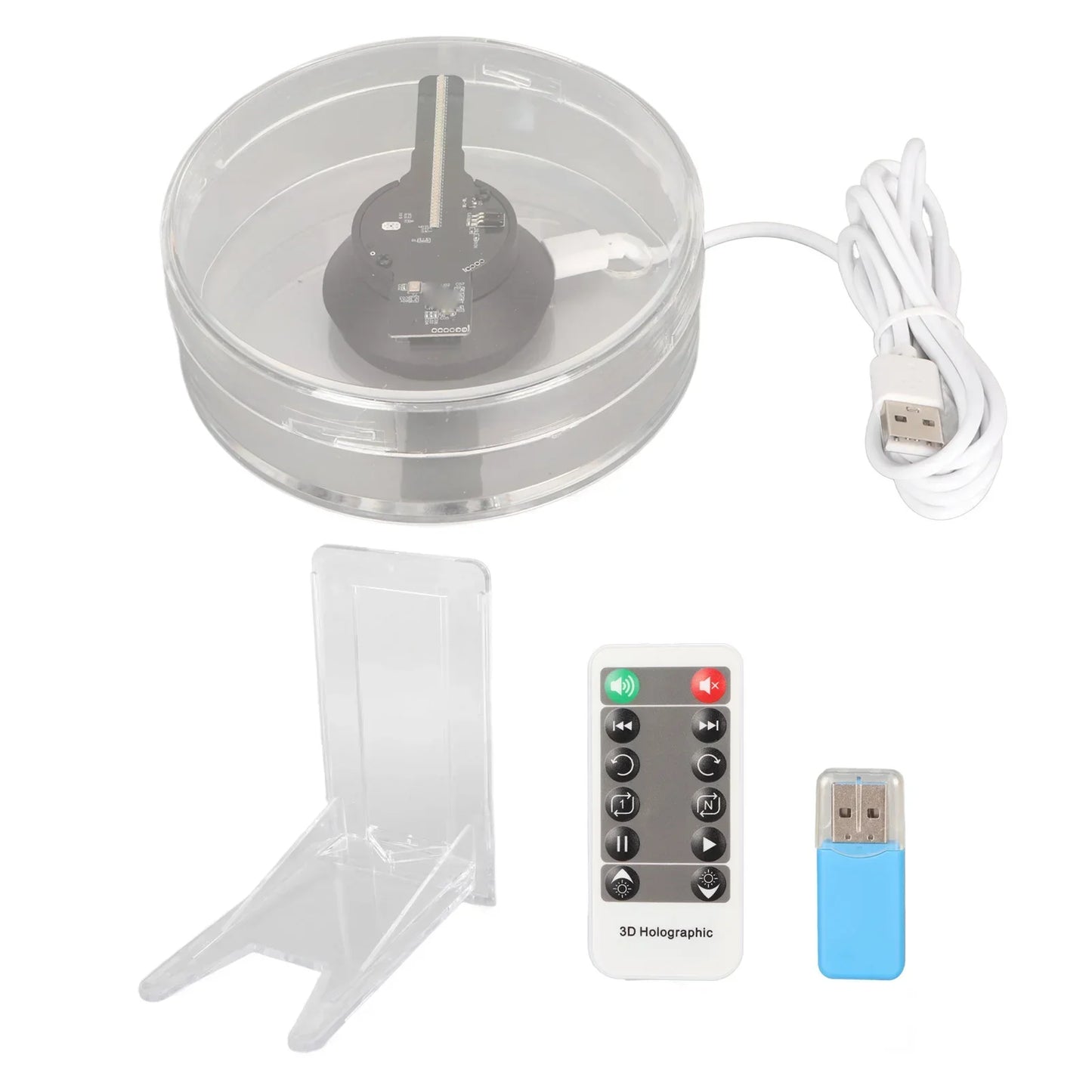 Frendorf | Mini 3D WiFi Display Fernbedienung Hologramm Fan