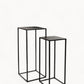 Frendorf | Mica Decorations - Goa Beistelltisch - 2er-Set - L30 x B30 x H70 cm - Metall - Schwarz