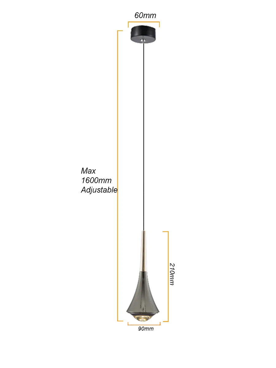 Dimmbar LED Pendelleuchten Elegante Aluminium- & Acrylleuchte für Zuhause, Kücheninsel, Esszimmer