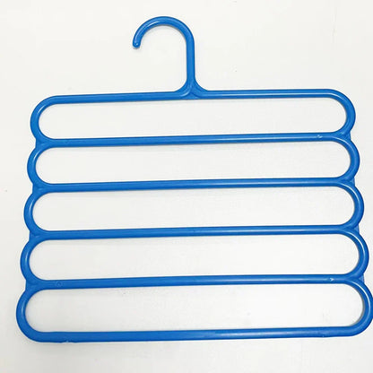 Frendorf | Hangplico | 5-lagiger Hosenbügel | Platzsparend & rutschfest | Für Schrank, Garderobe & Reise