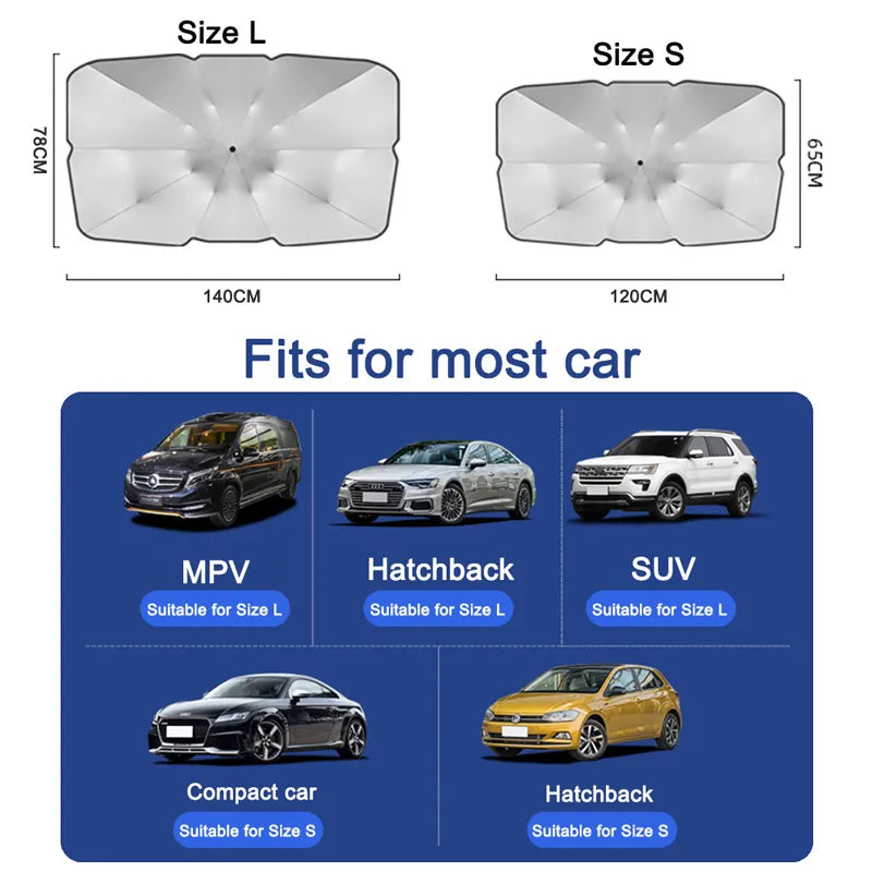 Frendorf | Sonnenschutz Faltbares Auto Windschutzscheiben Regenschirm