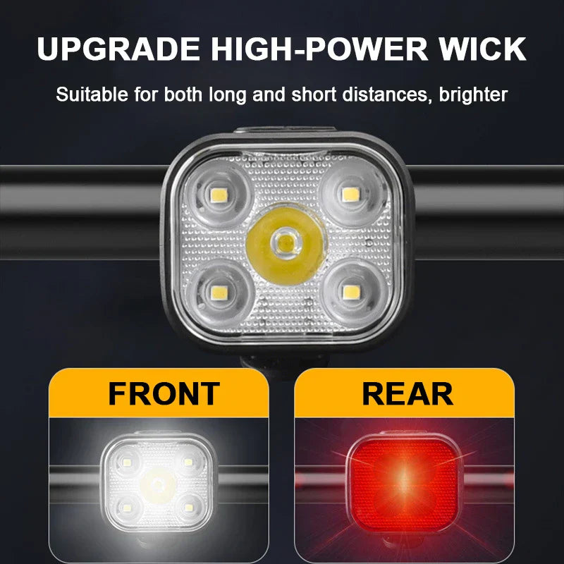 Frendorf | Rechargeable Bike Lights Set – Wiederaufladbare Fahrradlichter mit Front- & Rücklicht für maximale Sicherheit