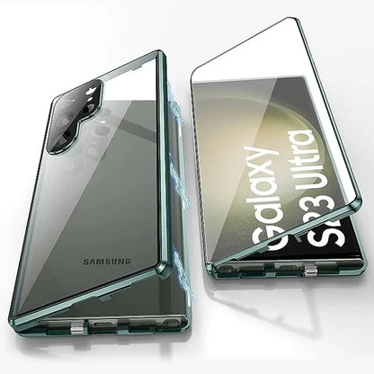 Frendorf | Metall Aluminiumlegierung 360 Hülle mit Sicherheitsverschluss für Samsung Galaxy S24-S23 Serie