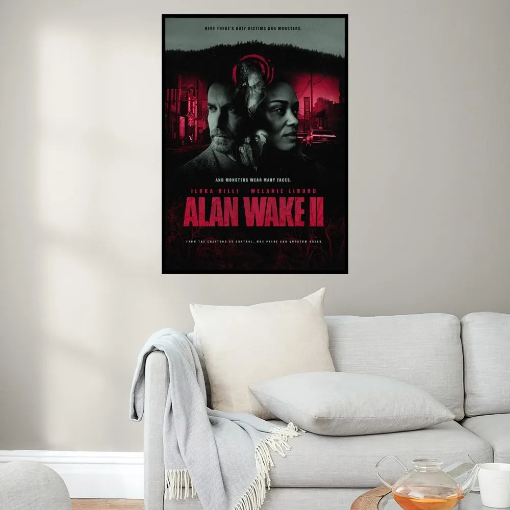 Spiel Alan W-Wake 2 Poster Drucke Wandmalerei Schlafzimmer Wohnzimmer Dekoration Büro Klein