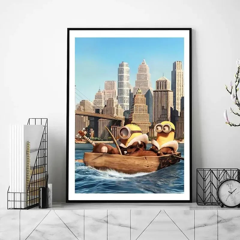 Süß-Cartoon-M-Miniones-Film POSTER Poster Drucke Wandbilder Wohnzimmer Wohnkultur Klein