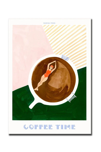 Guten Morgen Kaffee Leinwand Poster