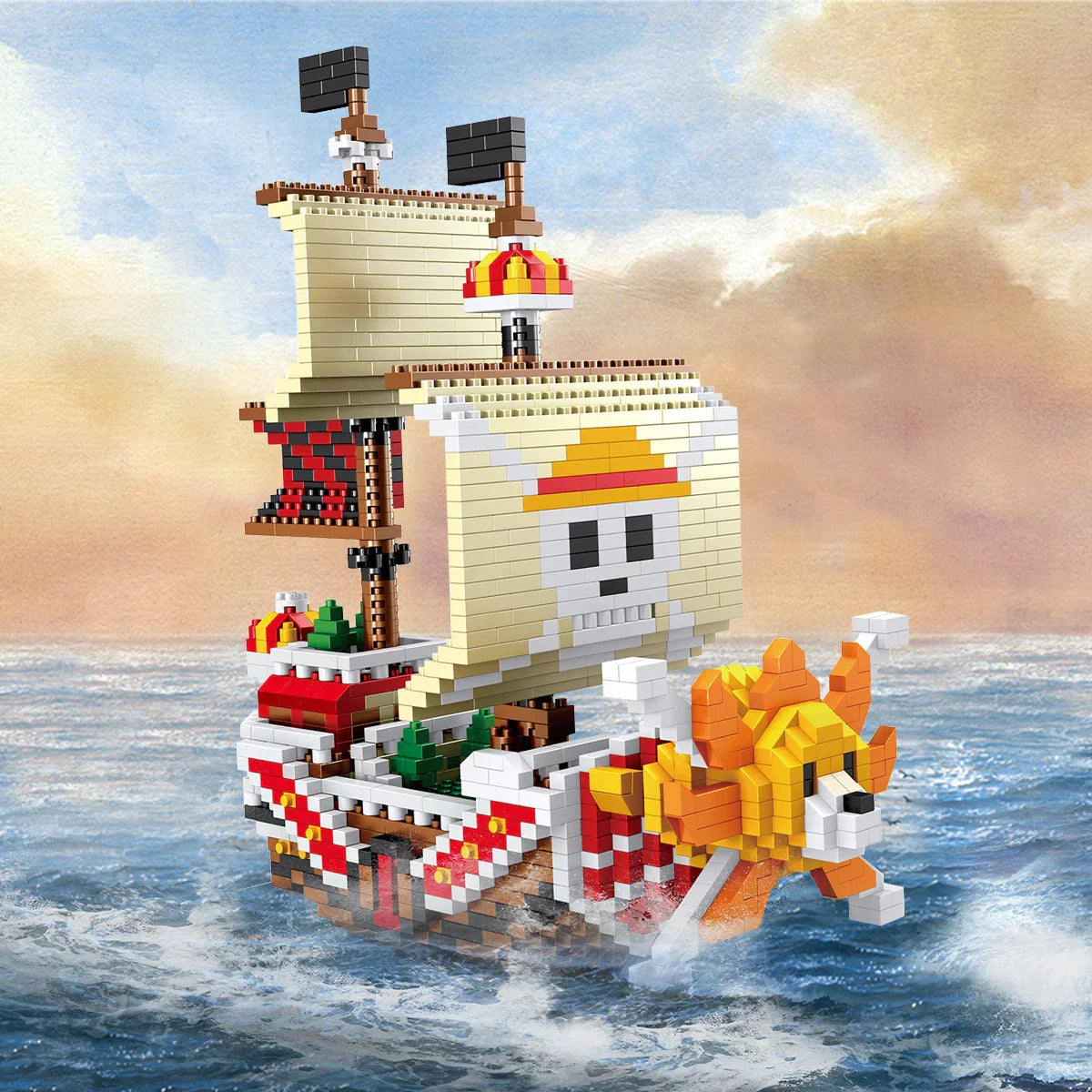 DIY Navigation Schiff Bauklötze Spielzeug, Piratenschiff Dekoration Bildungs Spielzeug, Geschenke für Jungen und Mädchen